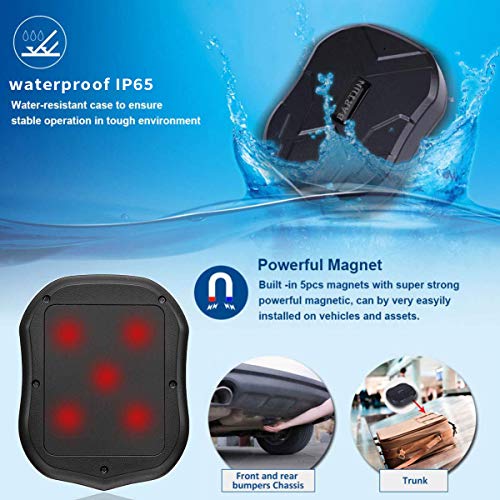 BARTUN 3G GPS Tracker for Vehicles Magnet GPS Locator Real Time Wireless Waterproof IP65 Tracking Devies for Cars Motorcycle Trucks Bike Support Android and iOS 90 Days Standby time