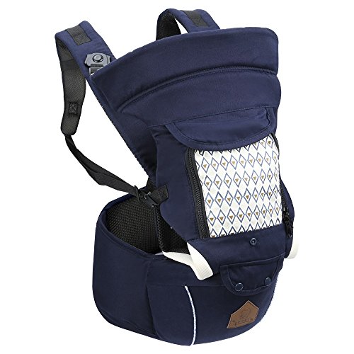 image for unalice NEW Baby's Best Ergonomic Baby Carrier, Hip Seat - 100% Natura