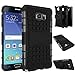 Lookatool For Samsung Galaxy NOTE 5 Shockproof Armor Full Body Protective Case with Kickstand Case Cover Skin (Black)