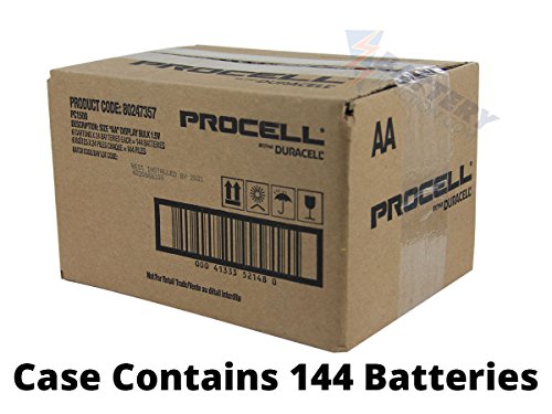 AA Duracell Procell Alkaline Batteries BOX OF 144 PC1500 PC-1500
