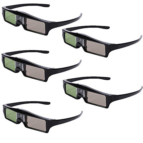Seesii RF Bluetooth Active Shutter 3D Glasses For Epson 3020 3020E 5020 Projecotor KX60 With Key Chain (Pack of 5)