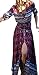 R.Vivimos Women Summer Print V Neck Maxi Dresses 3XL Red