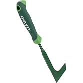 Owlett Crack Weeder, 11" L-Shaped Side-Walk Weed Puller with Ergonomic Rubber Handle, Crevice Weeding Tool for Sidewalk, Wall Gaps, Garden Lawn Yard, Patio Terrace Paving Moss
