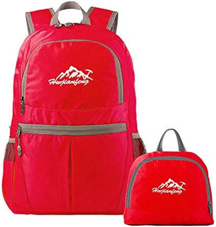 Lightweight Foldable Backpack 20L Water Resistant Packable Bag Casual Handy Waterproof Daypack for Outdoor Hiking Travel Camping (Red)