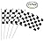 25 Pieces Checkered Flag 8 x 5.5 Inch Racing Polyester Flags on Plastic Stick ,Black & White Checkered Flag Racing Pennant Banner Flags,Decorations Supplies For Racing,Race Car Party,Sport Events