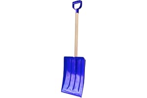 ERA GROUP ERA Kids Snow Shovel with Wood Shaft— Colorful Scoop for Chores and Winter Activites, Blue