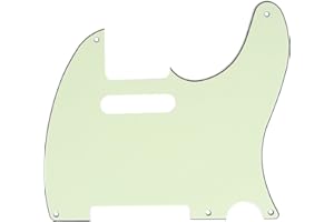 Musiclily 5 Hole Vintage Tele Pickguard Guitar Scratch Plate for USA/Mexican Made Fender Telecaster Style, 3Ply Mint Green