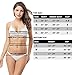 X-HERR Women's Wide Band Triangle Top Cheeky Bottom Bikini Swimsuits (Black,X-Large)
