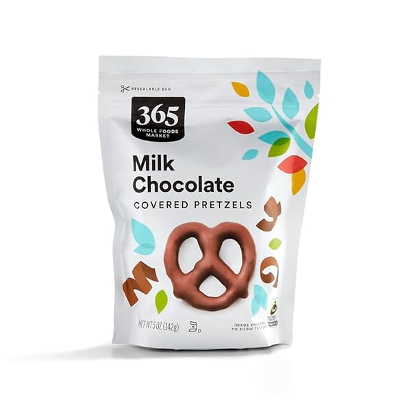 365 BY WHOLE FOODS MARKET, MILK CHOCOLATE PRETZELS, 5 OUNCE