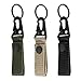 Edapter Tactical Gear Clip Band Gear Keeper Pouch Key Chain Nylon Belt Keychain EDC Molle Webbing Key Ring Holder Military Utility Hanger Keychain Hook Compatible with Molle Bags-Pack of 3