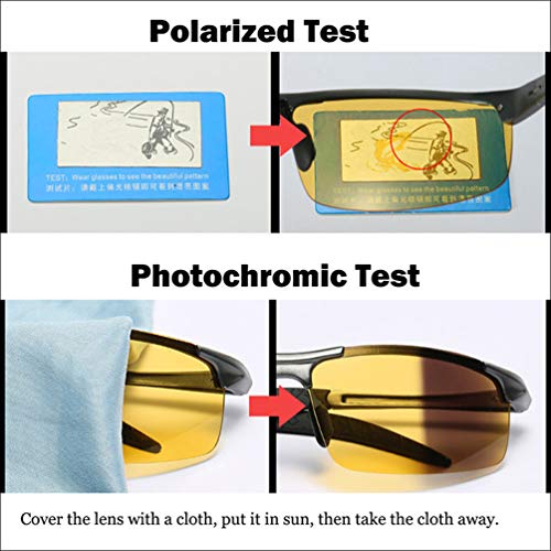 Night Driving Glasses Anti Glare Polarized HD Vision Sunglasses UV400 for Safety Car,Metal Frame Yellow Lens