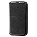 Wydan Leather Card Holder Wallet Case with Stylus Pen and Screen Protector for Motorola Moto G 2nd Gen - Black