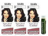Cosamo -Love Your Color- Ammonia & Peroxide Free Hair Color #765 Medium Brown (Pack of 3) with One Jarosa Beauty Bee Organic Peppermint Lip Balm 100% All Natural Deep Moisturizing Usda Certified
