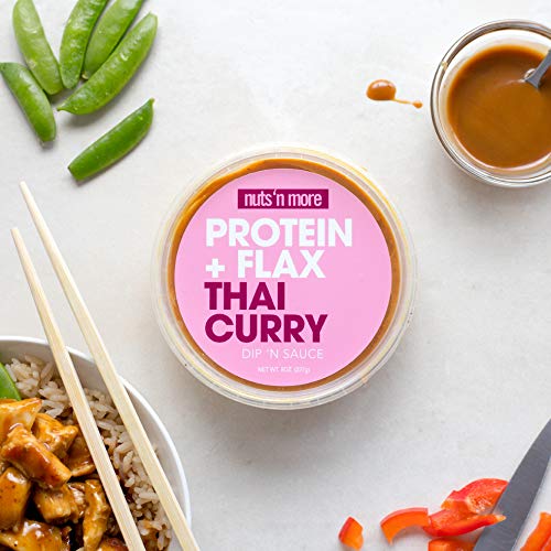 Nuts 'N More Thai Curry Dip 'N Sauce, High Protein Peanut Nut Butter Snack, Keto, Low Carb, Gluten Free, All Natural, 8 oz - Thumbnail 2