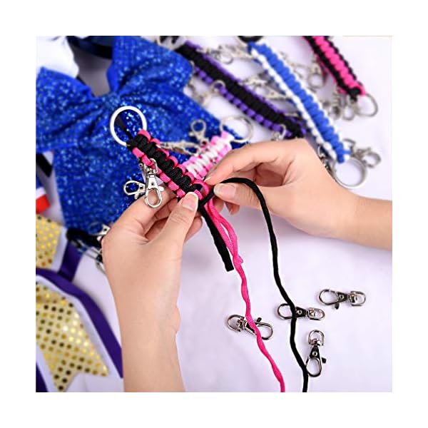 DEEKA Paracord Handmade Cheer Bows Holder for Cheerleading Teen Girls High School College Sports