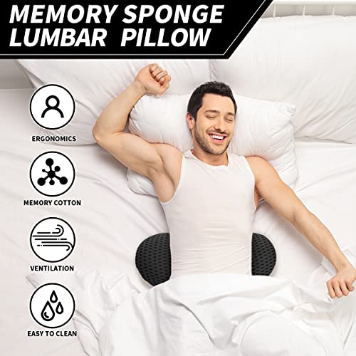 kasney Lumbar Support Pillow Ergonomic Memory Foam Lumbar Pillow