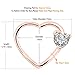 OUFER Body Piercing Jewelry 16 Gauge Clear Heart CZ Left Closure Daith Cartilage Earring Heart Tragus Earrings Piercing (Rose Gold Clear)