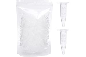 zoomto 0.5ml Microcentrifuge Tubes 1000PCS,Centrifuge Tubes with Attached Lid,Plastic Lab Snap Tubes,Clear Graduation (Bag Pack)