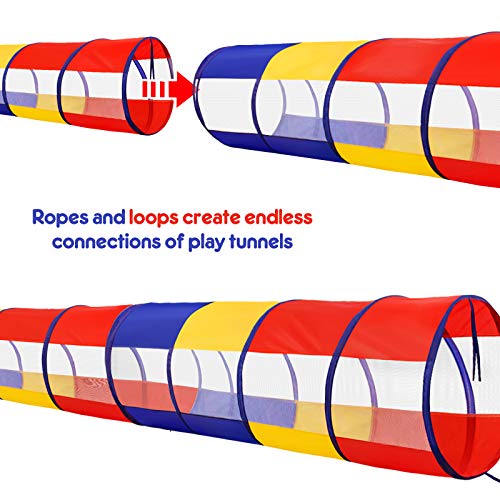 Kids play tunnel for toddlers, 6 foot pop up crawl through tunnel