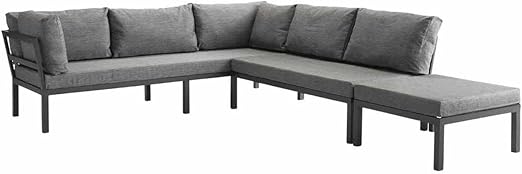 Outliv Lounge Set Austin Loungemobel Alu Textil 3 Tlg Gartenlounge Loungegruppe Loungemobel Amazon De Garten