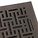Accord Ventilation AMFRRBB610 Floor Register with Wicker Design, 6-Inch x 10-Inch(Duct Opening Measurements), Oil Rubbed Bronze