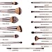 Makeup Brushes, ITME [Upgrade Version] Premium Makeup Brush Synthetic Cosmetics Professional Handle Makeup Brushes set, Kabuki Foundation Blending Makeup Brush Kit (Pack of 16,Rose Gold Champagne)