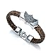Hot Popular Cosplay Game Legend of Zelda Fashion Braided Leather Alloy Clasp Bracelet Cuff Wristbands