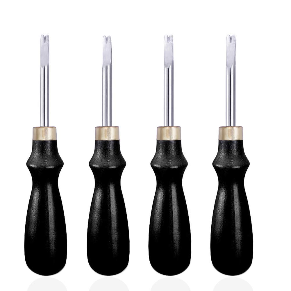 Namner 4 Pcs Leather Edge Beveler, Leather Edge Tool Set, Leather Edge Skiving Tool, for DIY Leather Crafting Making
