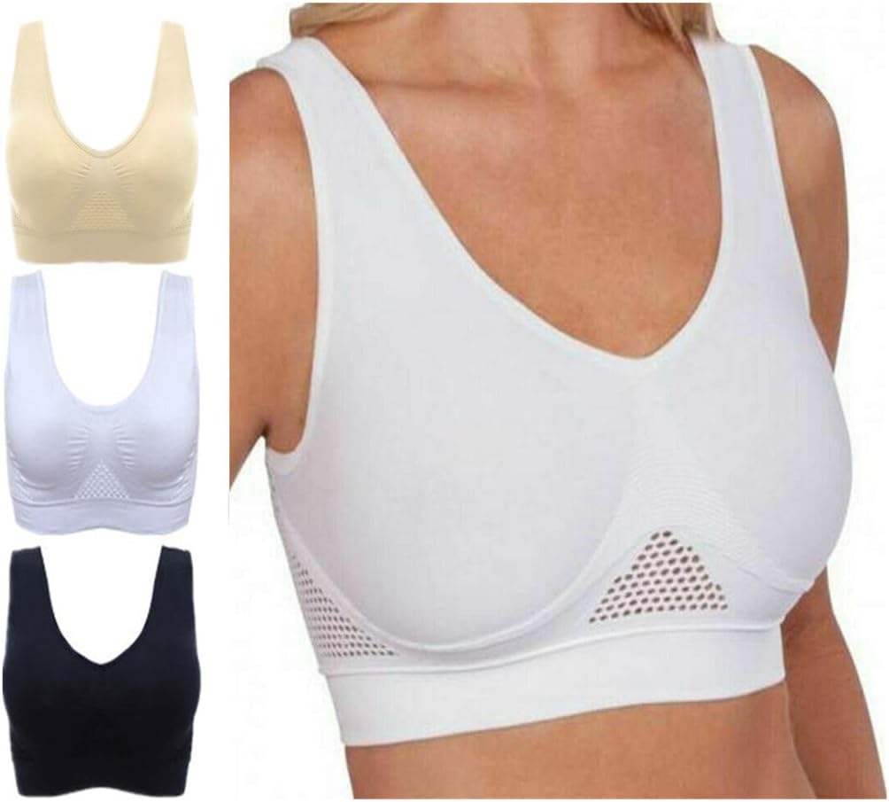 Sports Bras for Women Air Permeable Cooling Wireless High Impact Support Bra for Yoga Gym Workout Fitness