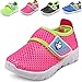 DADAWEN Boys Girls Water Shoes Breathable Non-Slip Lightweight Beach Pool Swim Water Sandals Sneakers Rose Red US Size 7 M Toddler