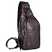 Full Grain Leather Crossbody Sling Bag Chest Backpack Outdoor Travel Hiking Sports Daypacks