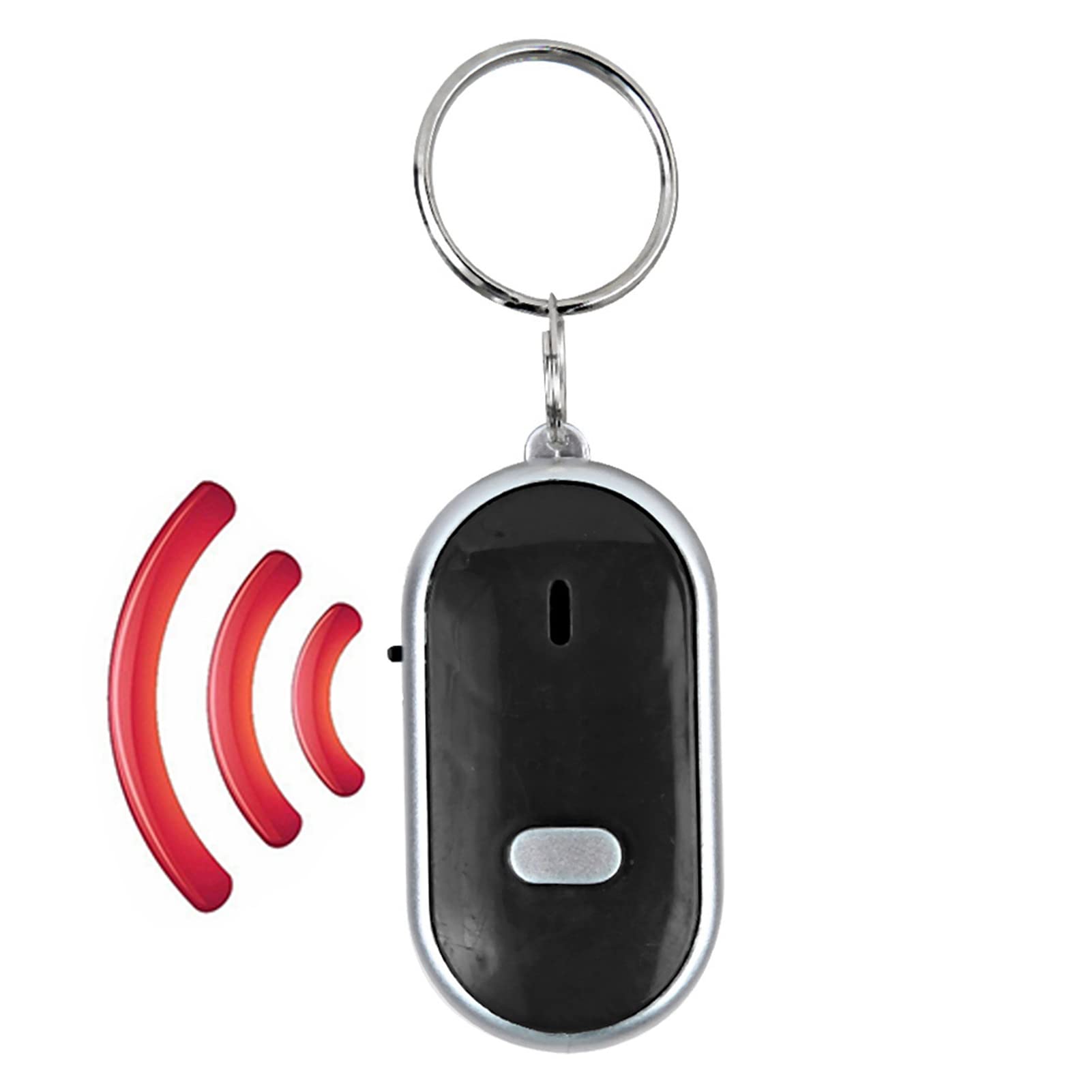 Key Locator, Whistle Key Finder Item Locator Key Chain Locator Voice Control Anti lost Device for Phone Key Chain Wallet Luggage(black)