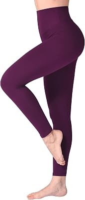 Leggings Damen High Waist Leggins für Sport Zwetschgenpurpur SM