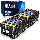 E-Z Ink (TM) Remanufactured Ink Cartridge Replacement for Epson 220 XL 220XL T220XL to use with WF-2760 WF-2750 WF-2630 WF-2650 WF-2660 XP-320 XP-420 XP-424(4 Black, 2 Cyan, 2 Magenta, 2 Yellow)10Pack