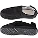 Home-X Adjustable Memory Foam Slippers - Black (Large (women’s 11-12; men’s 9-10))