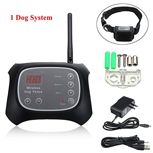 WXLAA Wireless Electric Pet Fence Containment 1 Dog System Waterproof Transmitter Collar