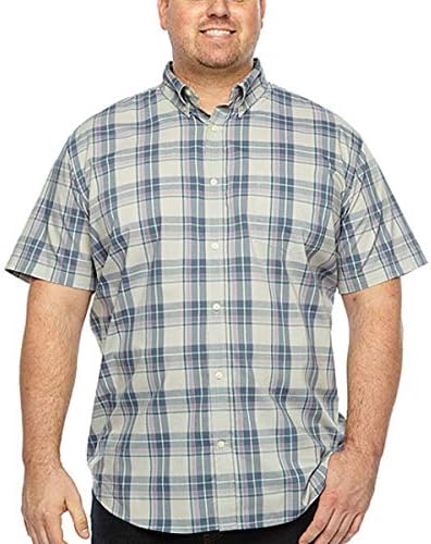 Lavendar Plai Casual Button-Down Shirts 