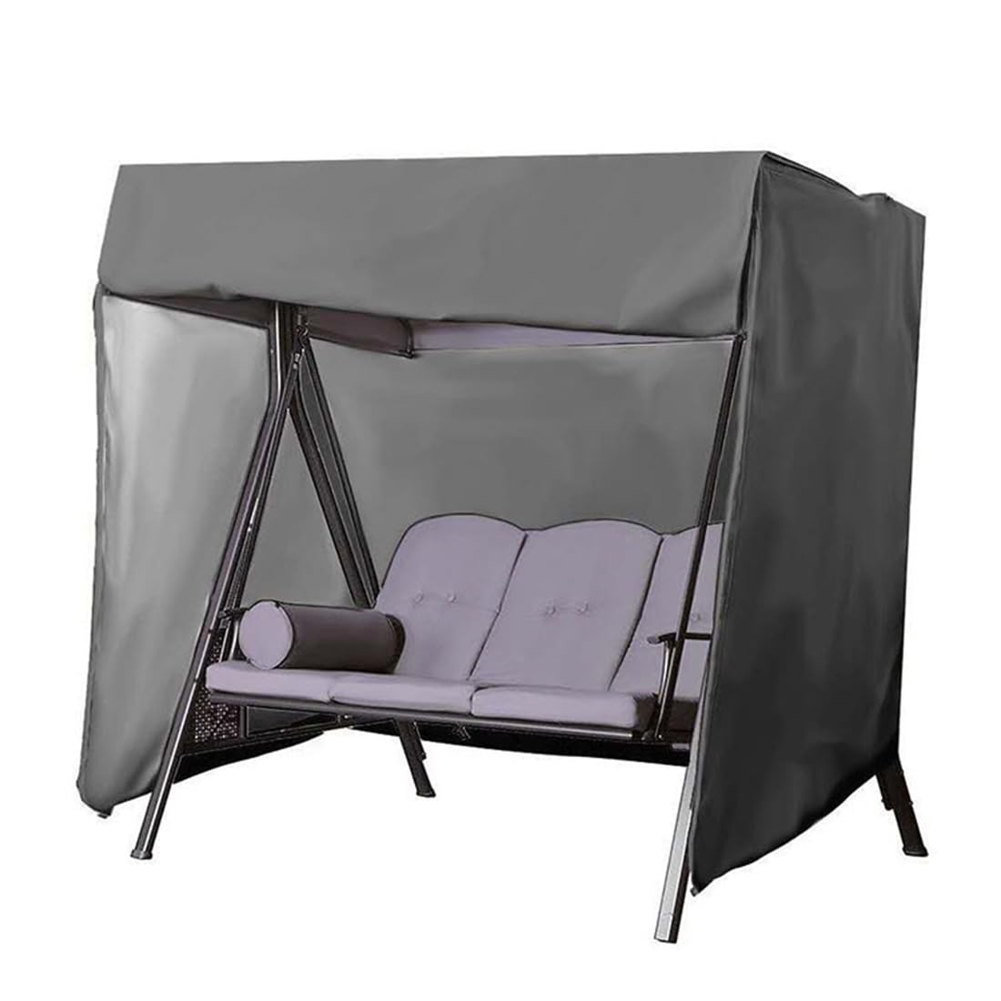 Photo 1 of Outdoor Swing Cover 3 Seater Hammock Patio Cover Furniture Garden Glider Chair Heavy Duty Patio Furniture Covers All Weather Protection 87" Lx49 ''Wx67'' H, Gery