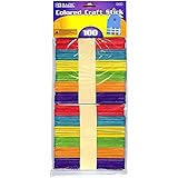 BAZIC Colored Craft Sticks, Assorted, 100 Per Pack