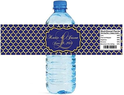 50 Water Proof Water Bottle Labels Personalized Monogram ...