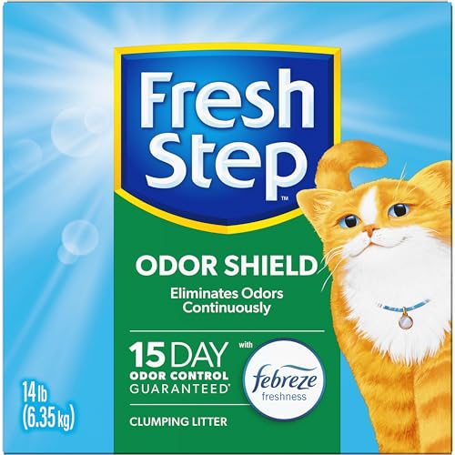 FRESH STEP ODOR SHIELD CLUMPING LITTER WITH FEBREZE FRESHNESS, 14 LB. BOX