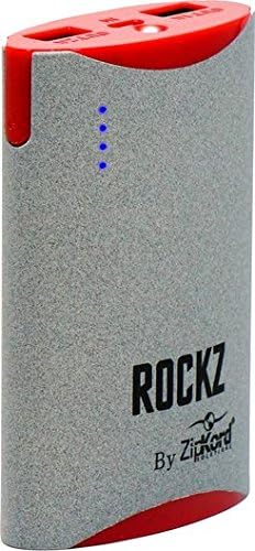 ZipKord External Battery Pack for USB Devices - Retail Packaging - Gray/Red