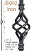Satin Black 16.1.3 Single Basket Solid Iron Baluster for Staircase Remodel, Box of 5