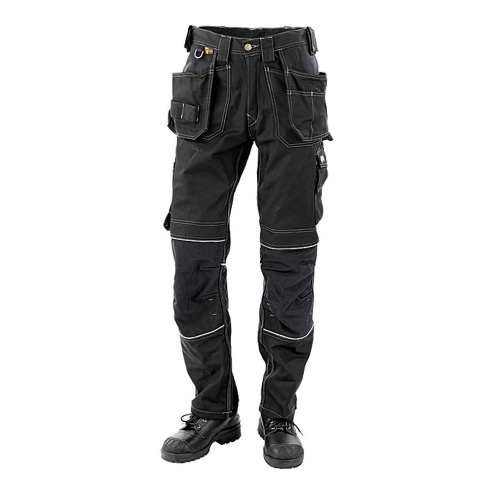 J.A.K. 150112B076 Series 1501 60% Cotton/40% Polyester Trousers with Hanging Pockets, Black, 44 L (30/35) Size