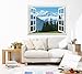 wall26 Removable Wall Sticker/Wall Mural - Snow Mountain and Pine Trees Out of The Open Window Creative Wall Decor- 36
