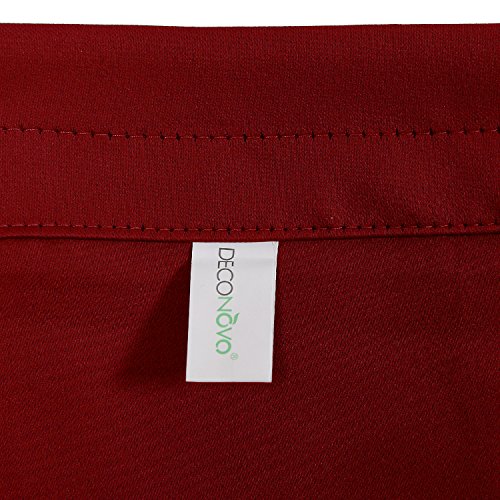 image for Deconovo Door Curtains Red Blackout Curtains for Christmas Dual Rod Po