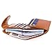 AINIMOER Women's Small Compact Billfold Leather Tri-Fold Wallet with Zipper Pocket