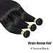 Syabeca 10A Brazilian Hair 3 Bundles Straight Hair 100% Unprocessed Brazilian Straight Human Hair Bundles Weave Hair Human Bundles Natural Black Color (16 18 20 Inch)
