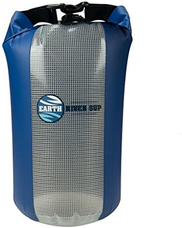 Earth River SUP Dry Bag - Secure Waterproof Bag Inc. Secure Clip &amp; Transparent Front Panel (5 Liter Blue)
