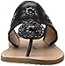 Jack Rogers Women's Palm Beach Navajo Classic Sandal,Black/Black Patent,8 M